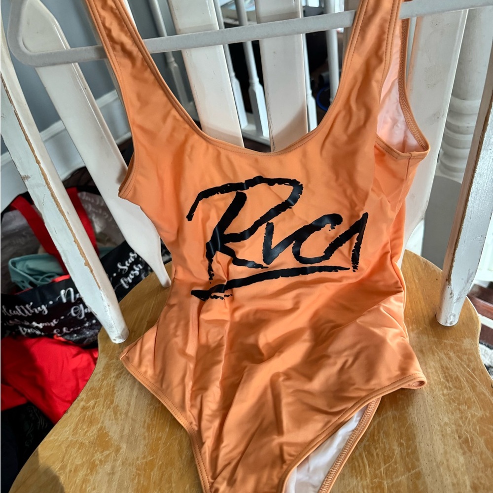 RVCA Peach and Black Swimsuit